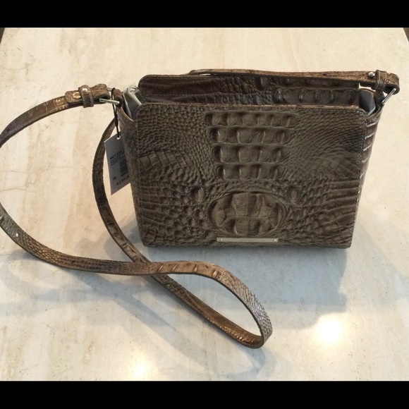 Brahmin Carrie Crossbody Croc Embossed Leather Bag - Picture 9 of 16